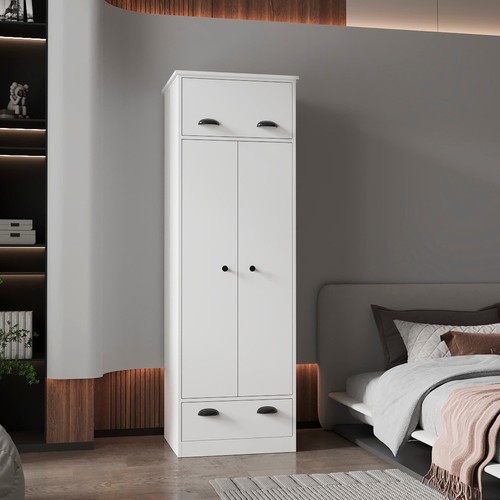 White double door - white,