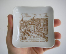 CENDRIER Ashtray Hotel George 5 V Paris Porcelaine Luxury Haussmann tour eiffel