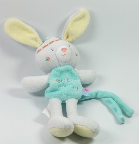 Doudou lapin bleu - , mon