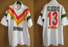 Maillot Rugby Dragons Catalans Porté #13 Perpignan Toulouges vintage - L