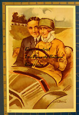 COUPLE EN VOITURE SUZANNE MEUNIER   ILLUSTRATION document clipping