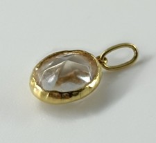 Pendentif or 18 k quartz bijou