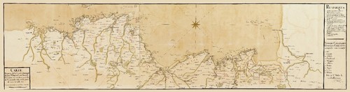 Carte normandie bretagne 1754 - carte,