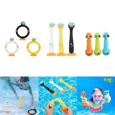 Anneaux de natation sous-marine, 3 pièces, jouets de piscine amusants pour