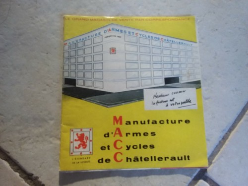 Ancien catalogue manufacture