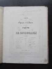 PARTITION ANCIENNE FLUTE SOLO - ROSSINI / LE BARBIER DE SEVILLE  AD. SINSOILLIEZ