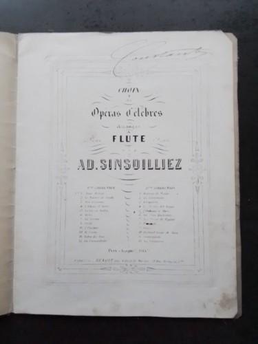 Partition ancienne flute solo - partition,