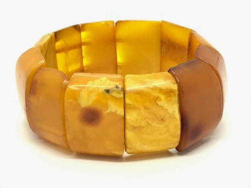 Ancien bracelet ambre vintage - ambre,