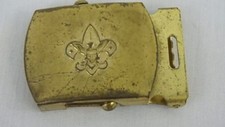USA Boy Scouts Vintage Solide Laiton Ceinture Boucle Enfant Être Preparé BSA #2
