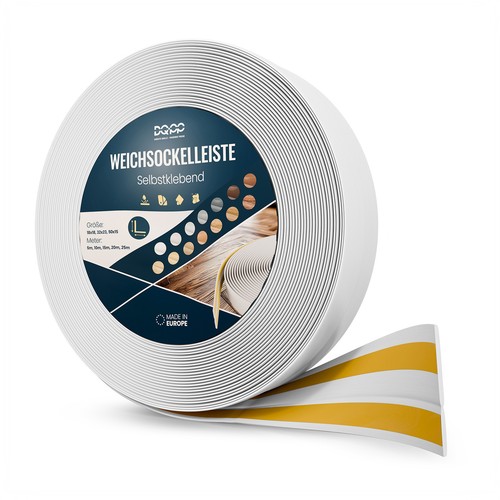 Blanc plinthe souple 32mm - blanc,