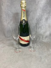 Lot de 2 flutes à champagne en verre Champagne MUMM vintage Made in France