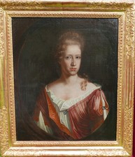Portrait de Femme Epoque Louis XIV Huile/Toile du début du XVIIIème siècle