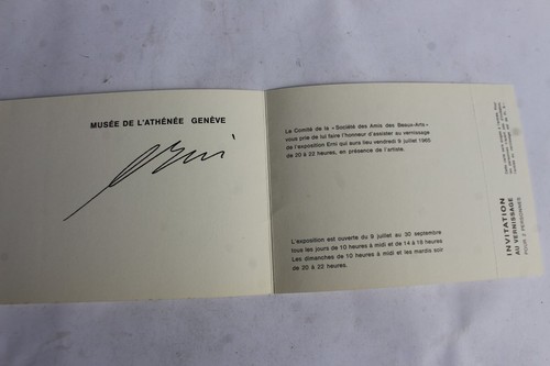 Hans erni signature sur carton - hans,