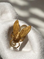 Broche ancienne vintage plaquée or rétro collection bijou d’occasion élégant