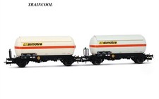HJ6265 SNCF, Coffret de 2 wagons citernes à gaz à 2 essieux SIMOTRA ECHELLE HO