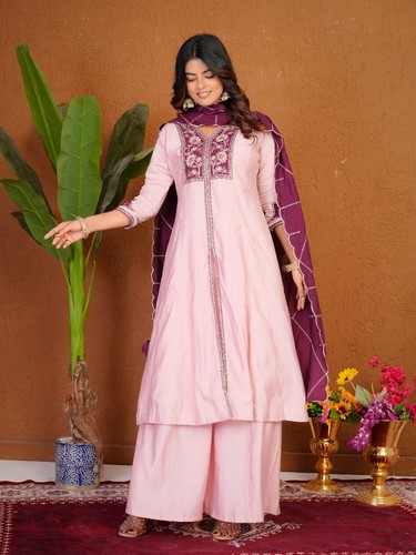 Ensemble kurti rose avec - kurti,