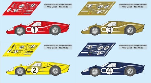 Décal ford mkiv mans 1967 - ford,