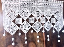 BRISE-BISE RIDEAU CROCHET  MAIN ARTISANAT FRANCAIS SUR MESURE BELLE DE NUIT