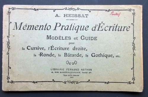 Mémento écriture curcive - mémento, écriture,