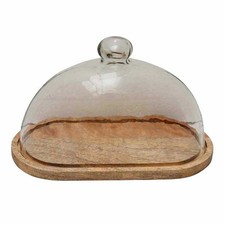 Plateau avec cloche ovale