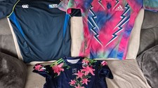 Lot de 3 maillots de rugby vintage stade français 2006 et 2008 et world cup 2015