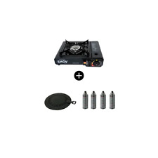 Shov Gazinière Cuisinière Camping Petit Avec 4 Gaz Inclus Accessoires Grill