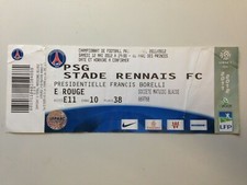 TICKET MATCH PARIS PSG - RENNES 12 MAI 2012 - CHAMPIONNAT FRANCE