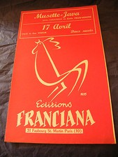 "Partition Musette Java 17 Avril Prud'homme Gus Viseur Music Sheet"
