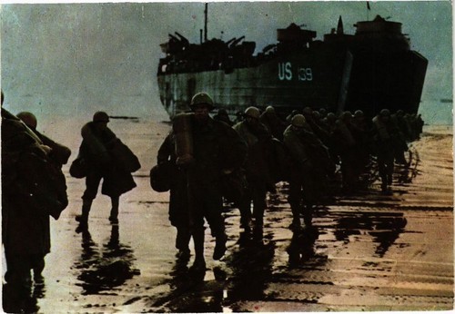 Cpa debarquement normandie - debarquement,