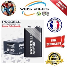 Pile Alcaline 9V 6LR61 9V MN1604 LR22 692 mAh 1692 mΩ Duracell Procell Constant