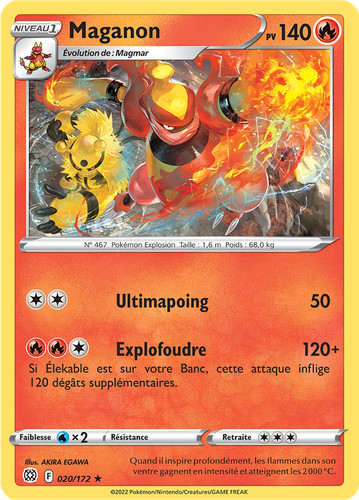 Carte pokémon maganon 020 172 - maganon, 020/172