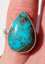 9g TOP Bague Turquoise d'Iran