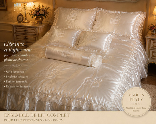 Ensemble couvre lit satin - ensemble, couvre-lit
