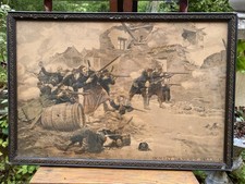 Gravure encadrée guerre