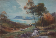 Tableau Ancien Huile Toile