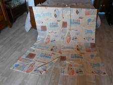 Paire de Double-Rideaux en Coton et embrases