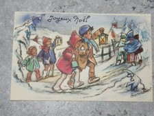 CARTE DE VOEUX ANCIENNE NON ECRITE JOYEUX NOEL GERMAINE BOURET TB ETAT 7X11CM
