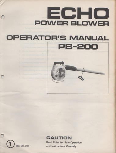 Echo power blower operator - echo,