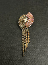 BIJOU ANCIEN BROCHE MÉTAL DORÉ