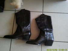 ZARA BOTTES CUIR NOIRES STYLE