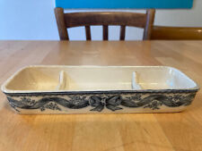 Porte savon ancien en  faïence de Sarreguemines U et C modèle Rosette