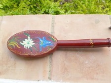 ANCIEN BATTOIR A LINGE EN BOIS PEINT ET DECORE PAR ARTISTE LOCAL SAMOENS