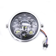 Phare LED rond de 5,75'' moto Hi/Lo Beam Feux avant avec clignotant pour Haley