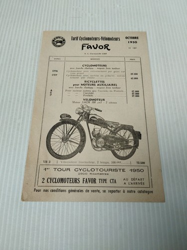 Favor tarifs gamme 1950 - favor,