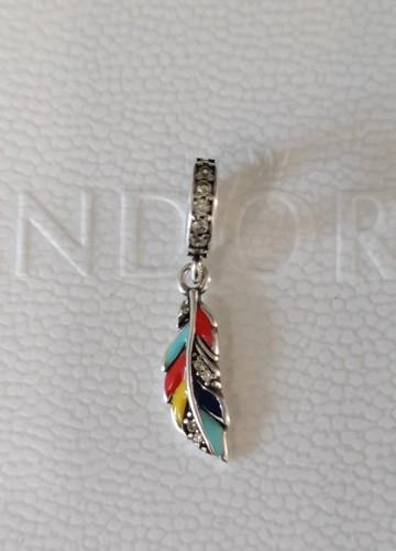 Charm plume argent - charm,