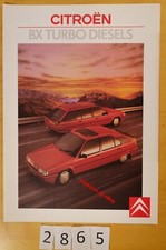 CITROEN BX TURBO DIESEL DTR Berlines et Breaks Prospectus Anglais 5/1988 6 pages