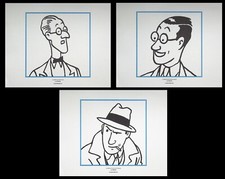 HERGE : TINTIN La Presse, 3 Lithographies Ex Libris, 2011