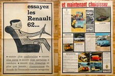 RENAULT 1962 Affiche Originale Concessionnaire , R4L , Ondine , Dauphine Gordini