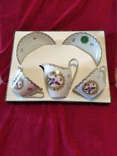 service Petit Déjeuner, Chocolat ,Thé Café Porcelaine, 2 Tasses ,Pot à Lait  