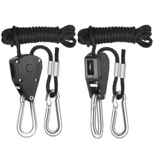 Système de suspension à poulie 1/8' métal mousqueton rope hanger corde - 68kg 2m